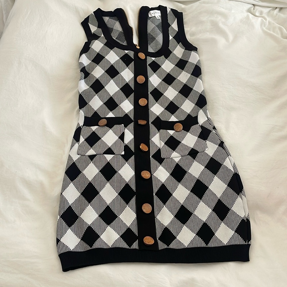 Classy Diamond Checkered Mini Dress